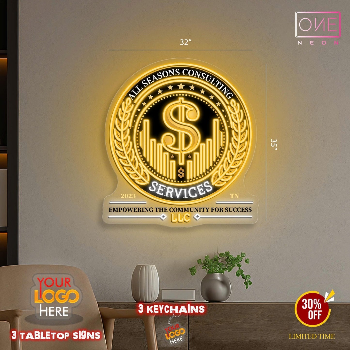 All season counsulting services | Led Neon Sign