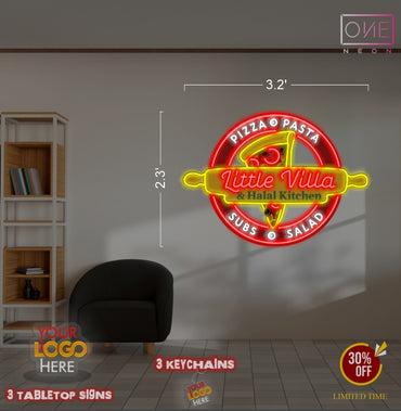 We Love Pizza (4 signs)| LED Neon Sign (INDOOR)