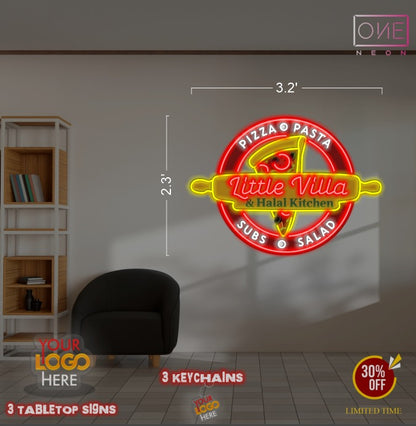 We Love Pizza (4 signs)| LED Neon Sign (INDOOR)
