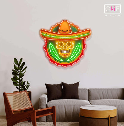 Calavera Skull Artwork Led Neon Sign