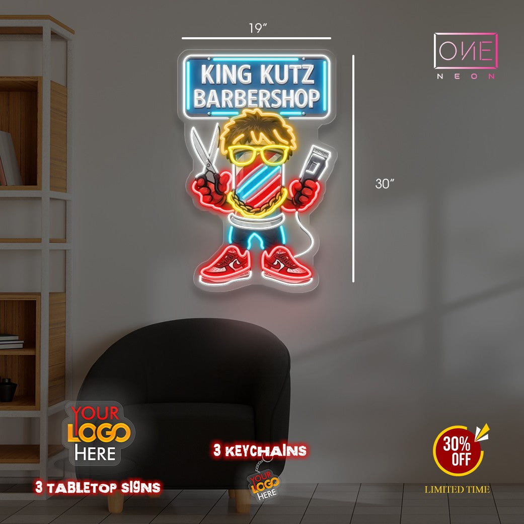 KING KUTZ BARBER SHOP | LED Neon Sign