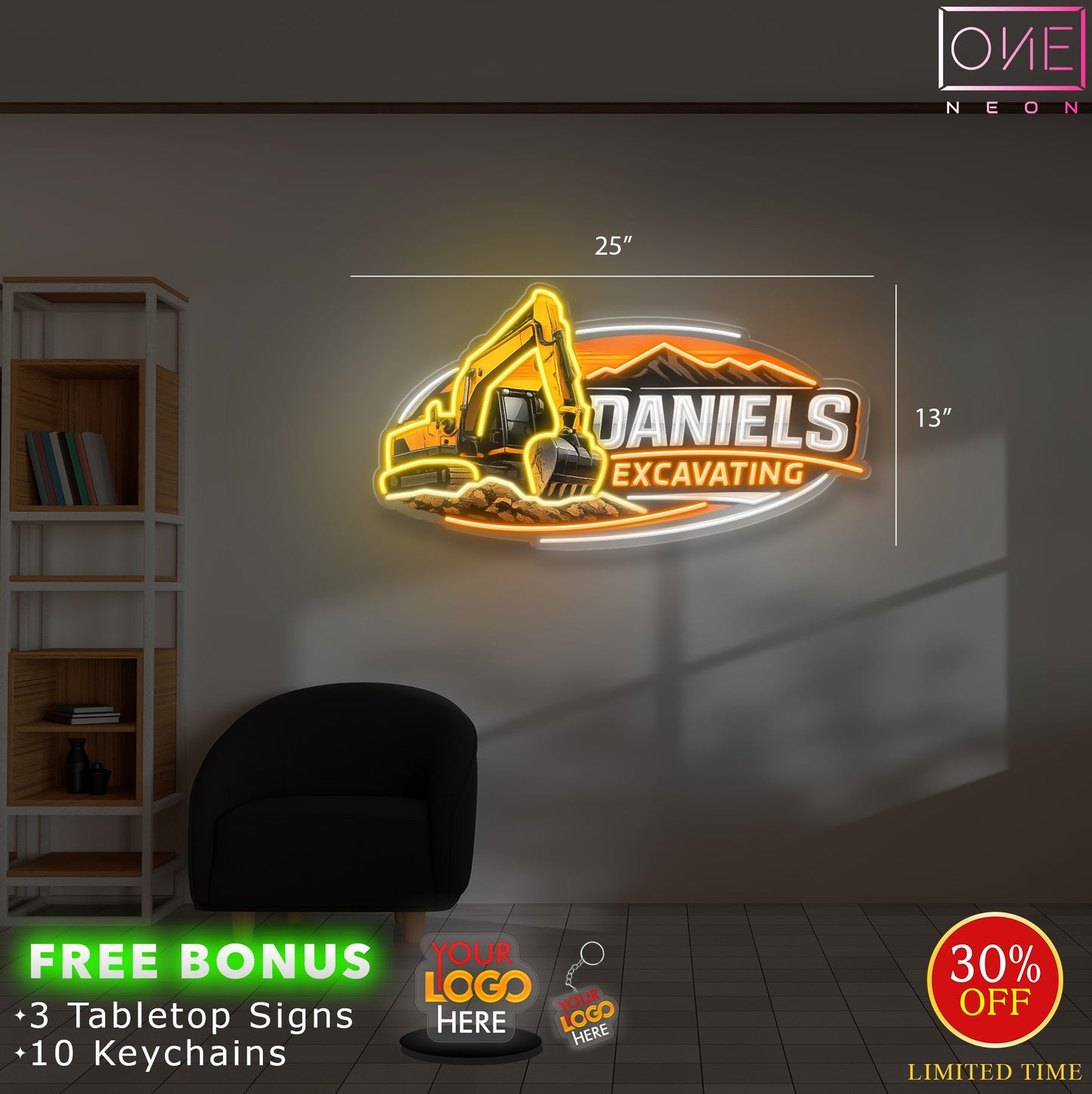 DANIELS EXCAVATING | LED Neon Sign