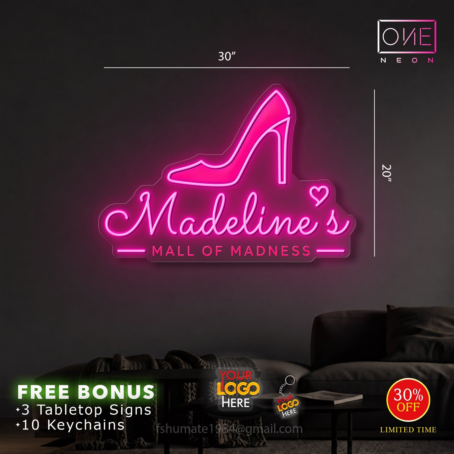 Madeline mall of madness | Led Neon Sign