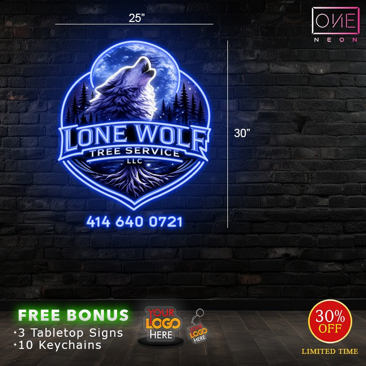 LONE WOLF TREE SERVICE | Led Neon Sign
