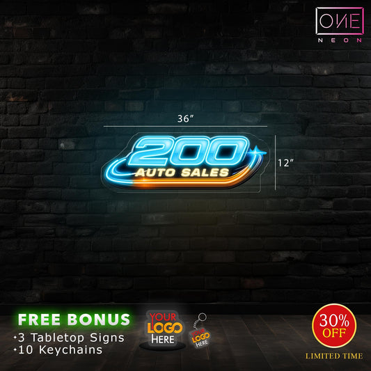 200 Auto Sales | Led Neon Sign