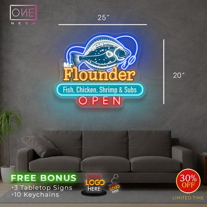 Mr Flounder | Led Neon Sign