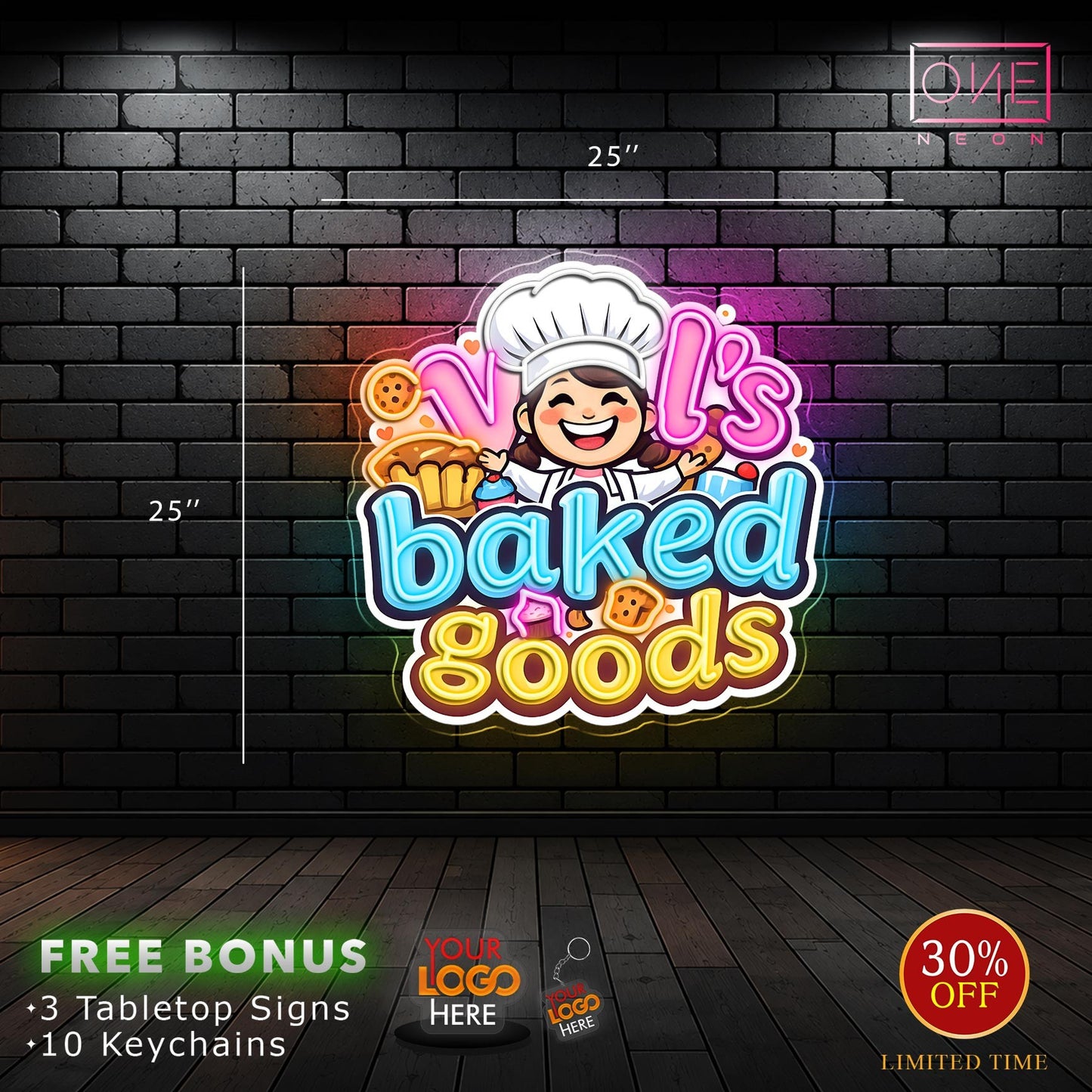 BAKED GOODS & INSIDE N'SOUT| LED Neon Sign (2 signs)