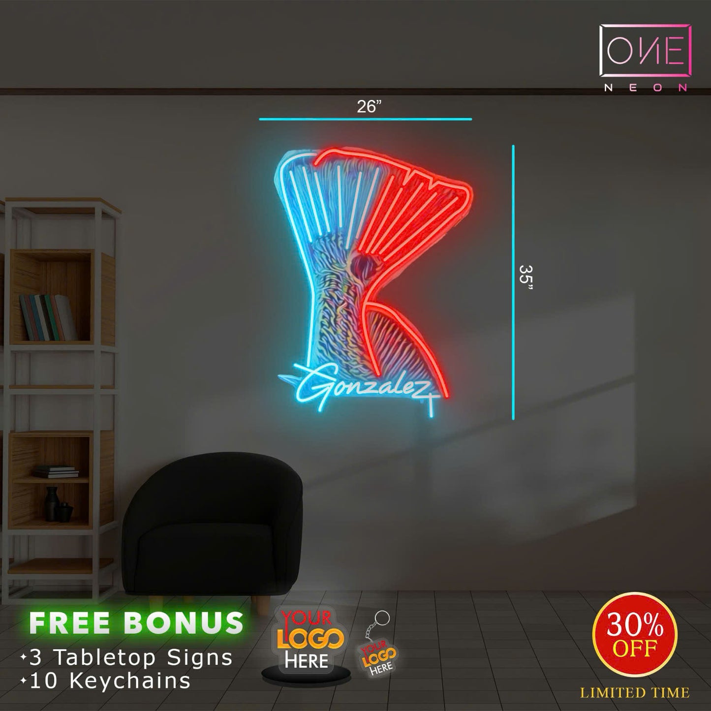 GONZALEZ | LED Neon Sign (waterproof option)