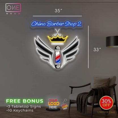 CHINO BARBER SHOP 2 | Led Neon Sign (2 SIGNS)