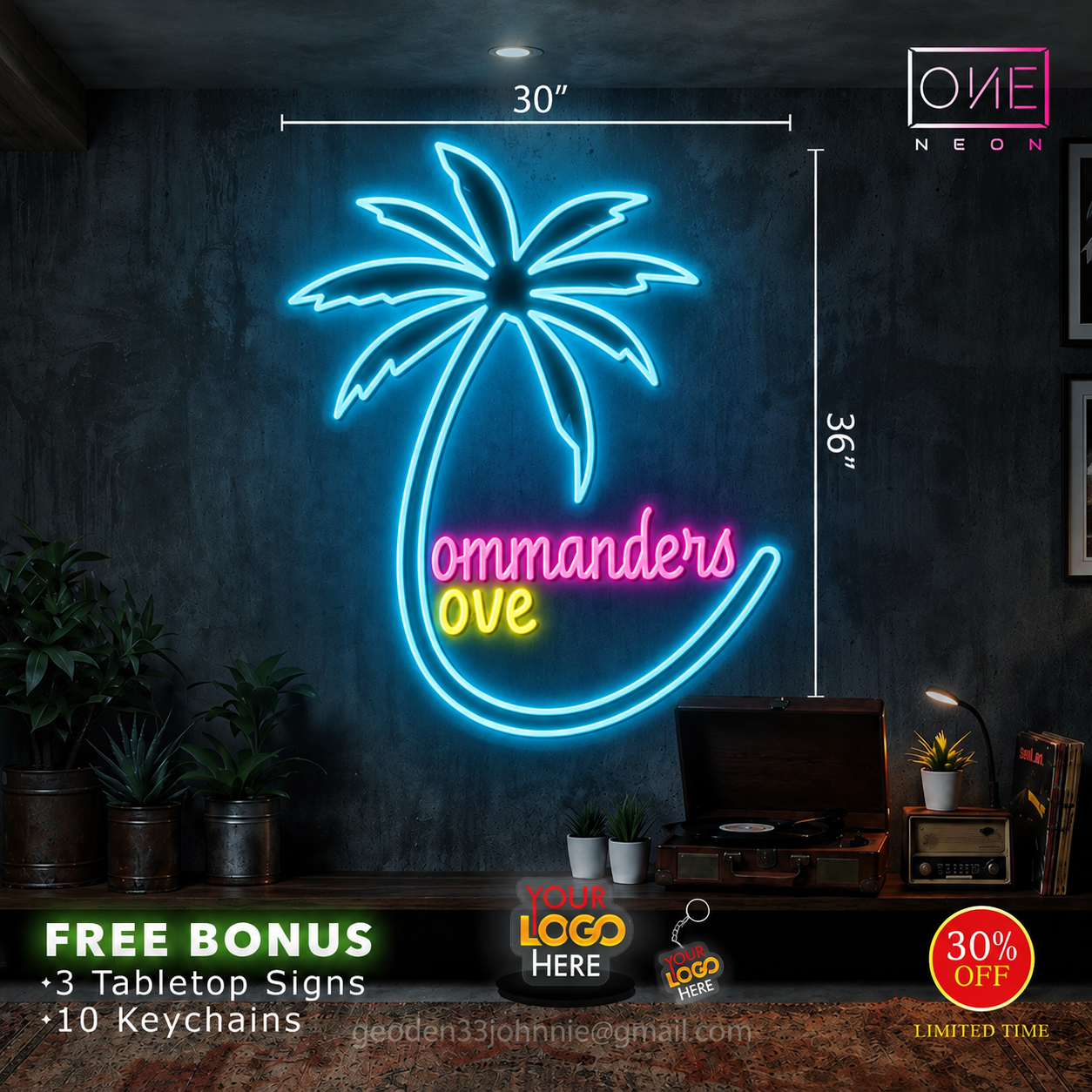 OMMANDERS OVE | LED Neon Sign (waterproof)