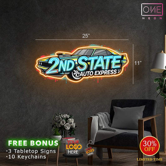 2ND State Auto Express | Led Neon Sign