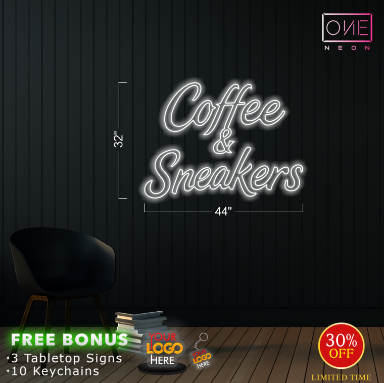 Coffee & Sneakers | LED Neon Sign