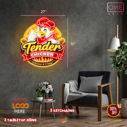 Barbecue, Flame Kissed Steaks, Tender Chicken, and Succulent Pork | 4 Led Neon Signs