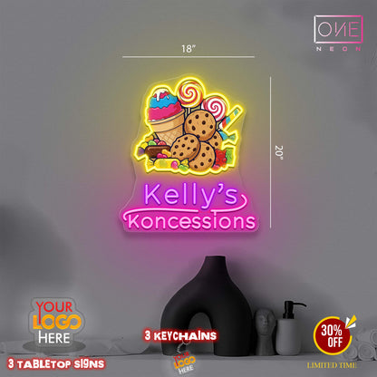 Kelly's Koncessions | Led Neon Sign