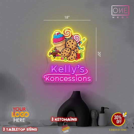 Kelly's Koncessions | Led Neon Sign