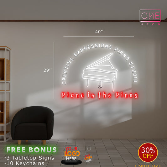 PIANO IN THE PINES | Led Neon Sign