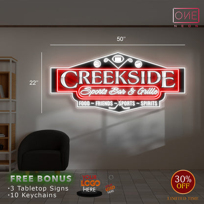 CREEK SIDE | LED Neon Sign (3 Waterproof signs)