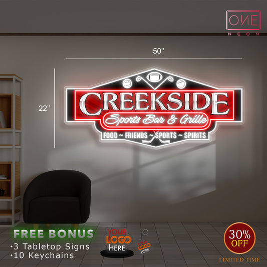 CREEK SIDE | LED Neon Sign (3 Waterproof signs)