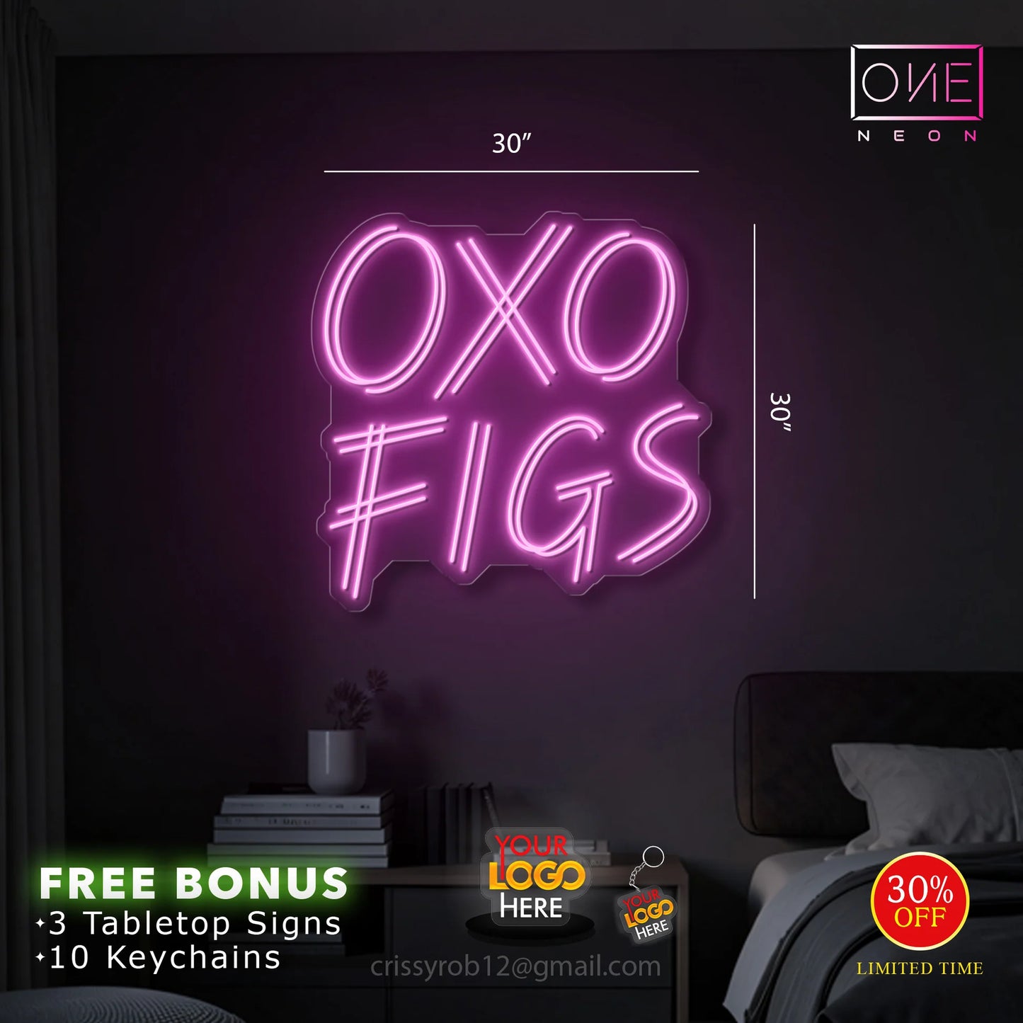 OXO FIGS | LED Neon Sign