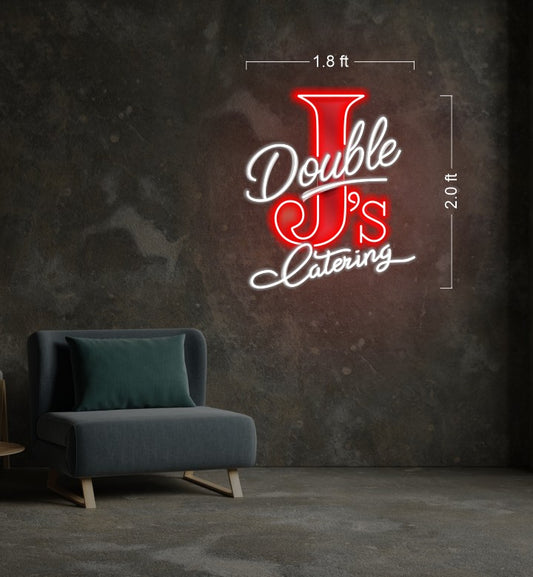 J's Double Catering  | LED Neon Sign (outdoors)