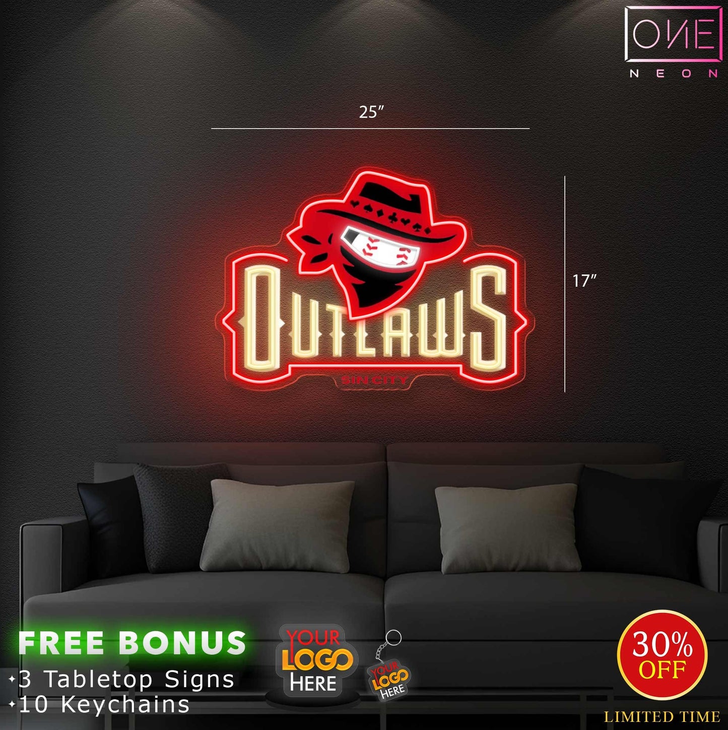 OUTLAWS & 13 Palms | LED Neon Sign (2 signs)