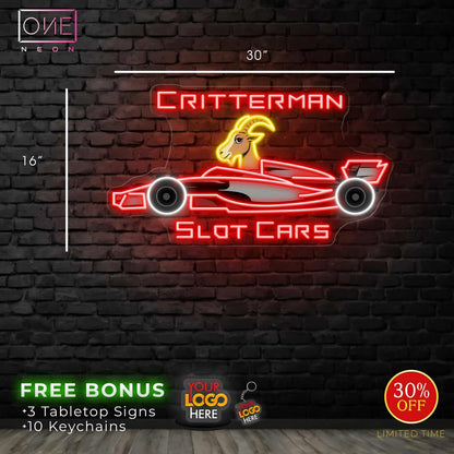 CRITTERMAN SLOT CARS | LED Neon Sign