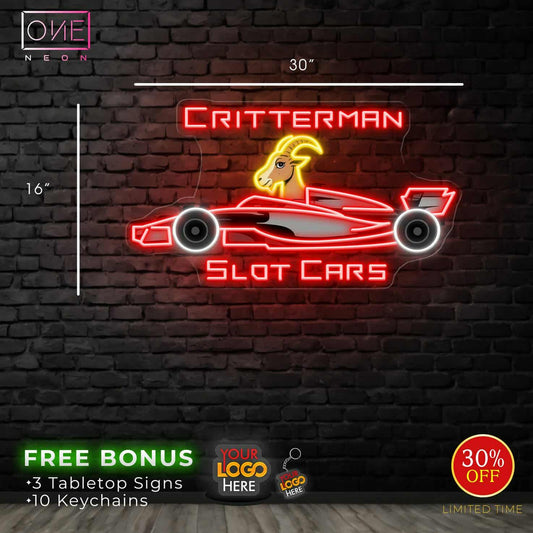 CRITTERMAN SLOT CARS | LED Neon Sign