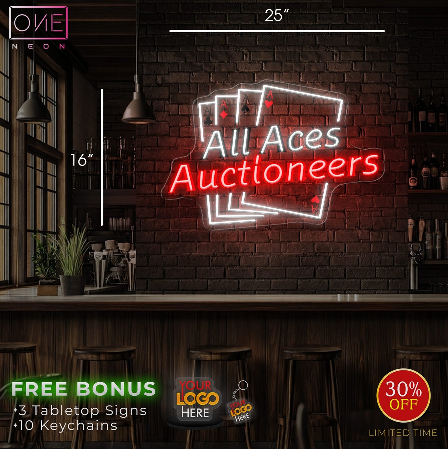 All Aces Auctioneers | Led Neon Sign