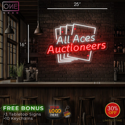 All Aces Auctioneers | Led Neon Sign