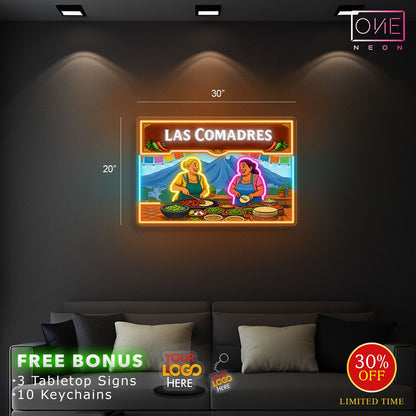 Las Comadres logo | Led Neon Sign