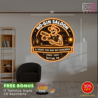 NO-GIN SALOON | LED Neon Sign