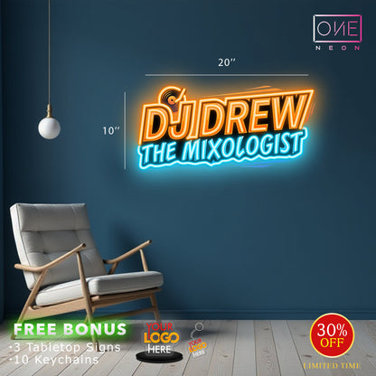 DJ DREW | LED Neon Sign (INDOOR)