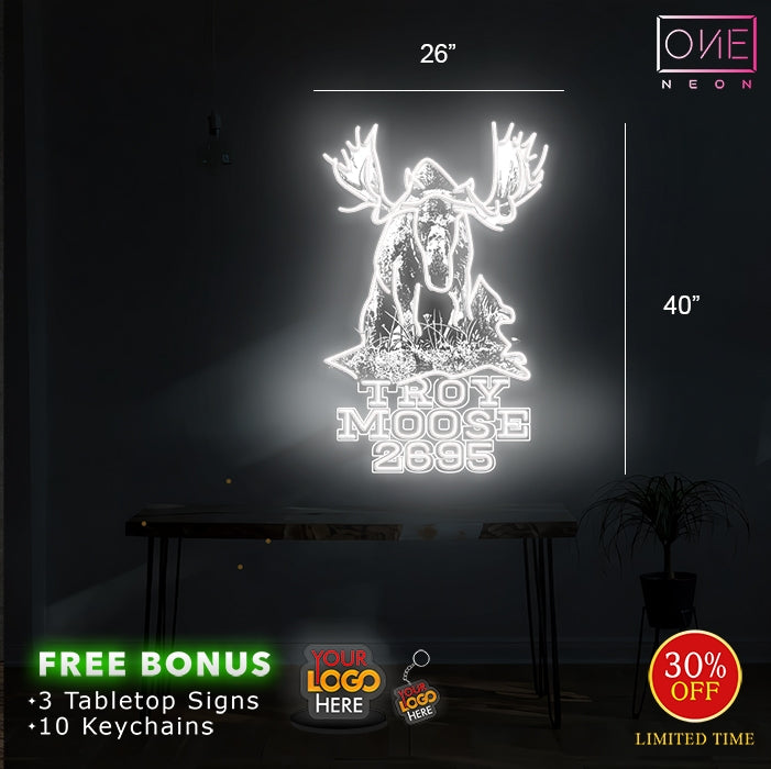 Troy Moose 2695  | LED Neon Sign
