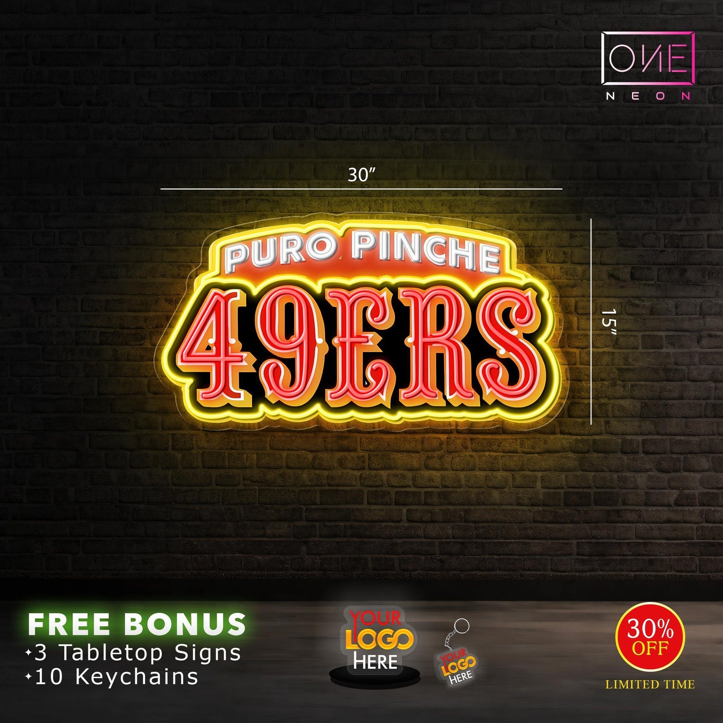 PURO PINCHE 49ERS  | Led Neon Sign