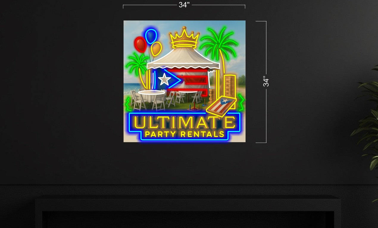 Ultimate party rental | LED Neon Sign