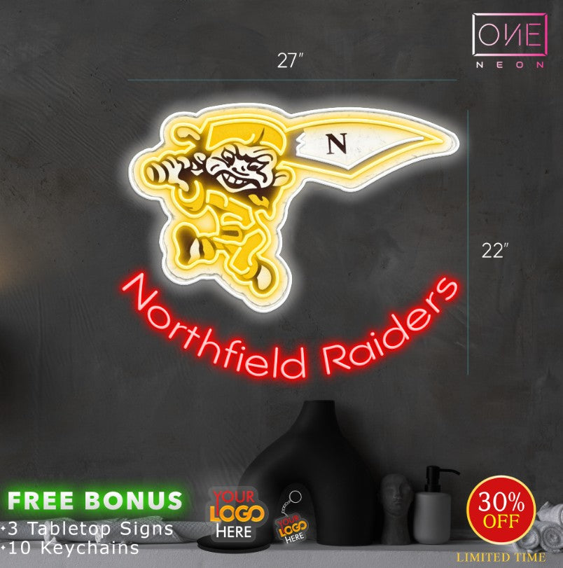 Northfield Raiders | Led Neon Sign