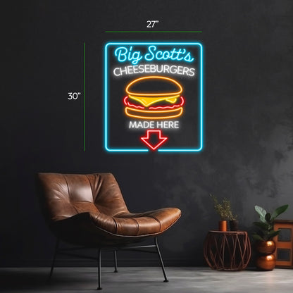 Bobby's World and Big Scott's Cheeseburgers| 2 Led Neon Signs