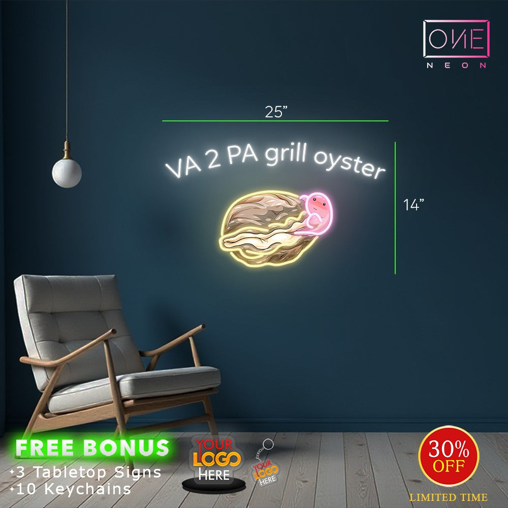 VA 2 PA grill oyster | Led Neon Sign