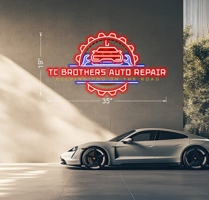 TC Brother Auto Repair| LED Neon Sign