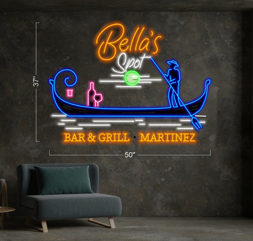 BELLA'S SPOT BAR & GRILL MARTINEZ | Led Neon Sign