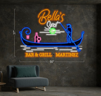 BELLA'S SPOT BAR & GRILL MARTINEZ | Led Neon Sign