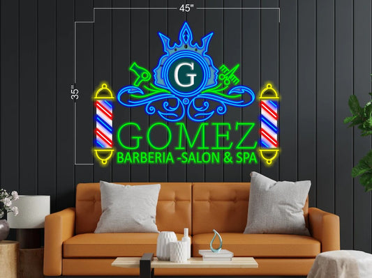 GOMEZ Barber-Salon&Spa | LED Neon Sign