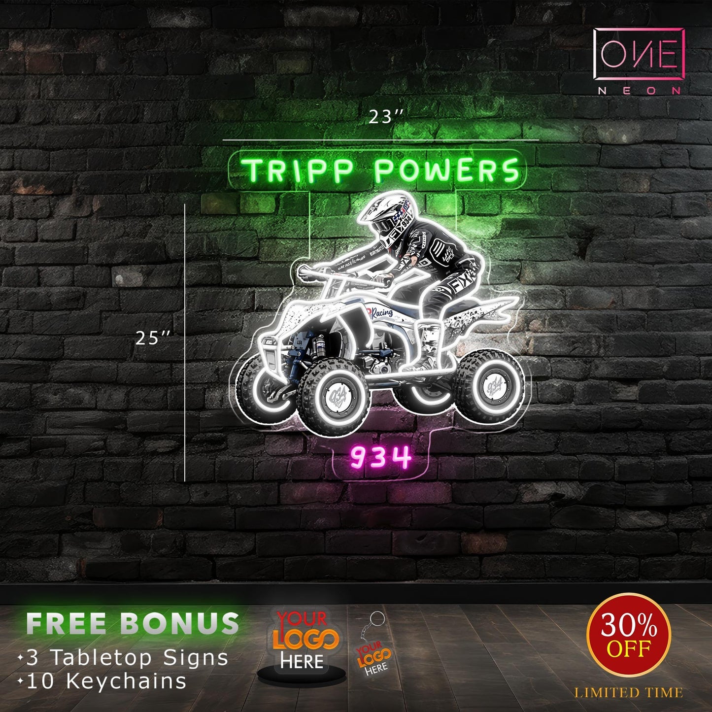 TRIPP POWERS RACING 934 | LED Neon Sign (6 signs)