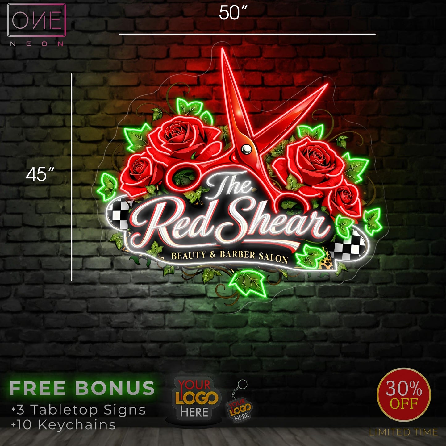 THE RED SHEAR  | Led Neon Sign (outdoors)