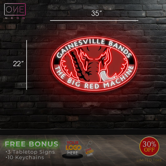 GAINESVILLE BANDS THE BIG RED MACHINE | Led Neon Sign