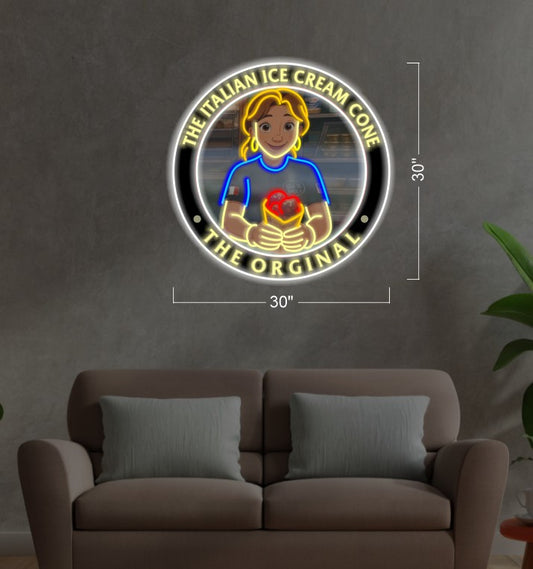 THE ITALIAN ICE CREAM CONE | LED Neon Sign
