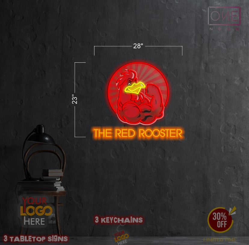 THE RED ROOSTER | LED Neon Sign (waterproof option)