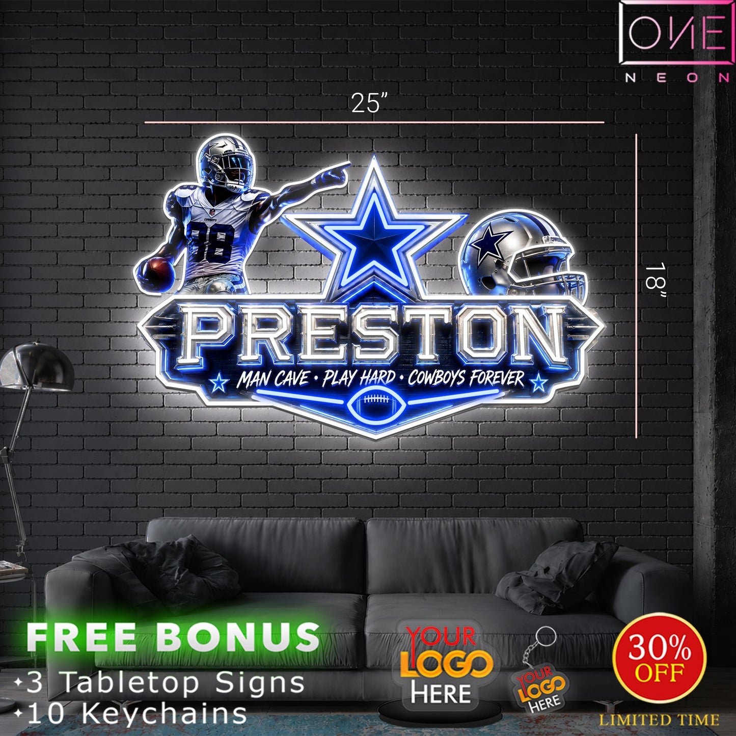 Preston mancave | Led Neon Sign