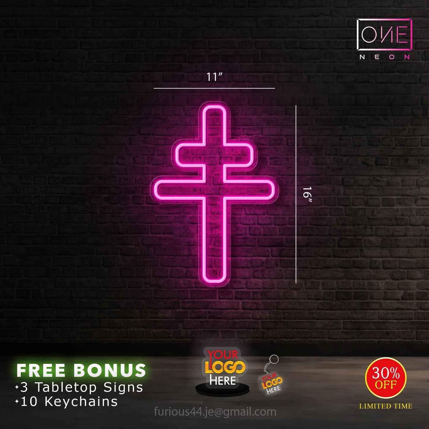 Custom Logo Sign - Jesus | LED Neon Sign (INDOOR)
