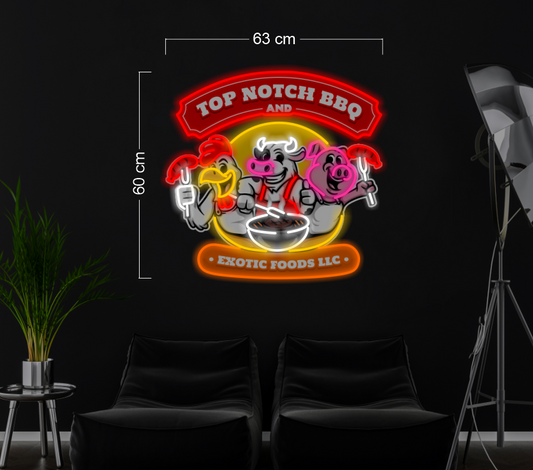 TOP NOTCH BBQ | LED Neon Sign